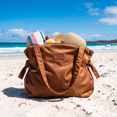 The Pilo Bag packed for the beach